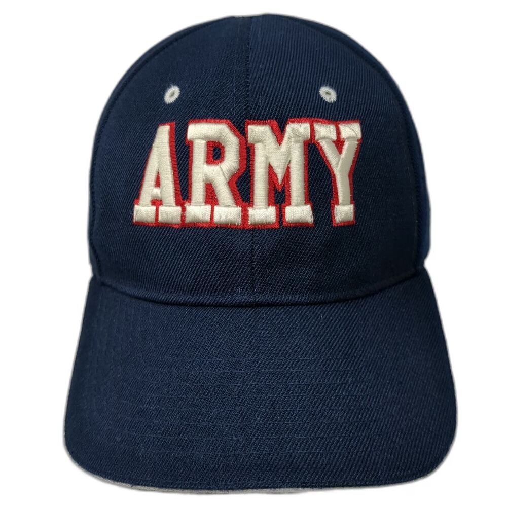 Army Embroidered Baseball Cap Blue One Size Strapback United States Military Hat